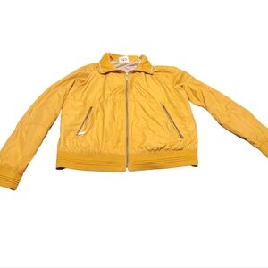 Zara Men's XL Yellow Polyester Bomber Jacket (Used)